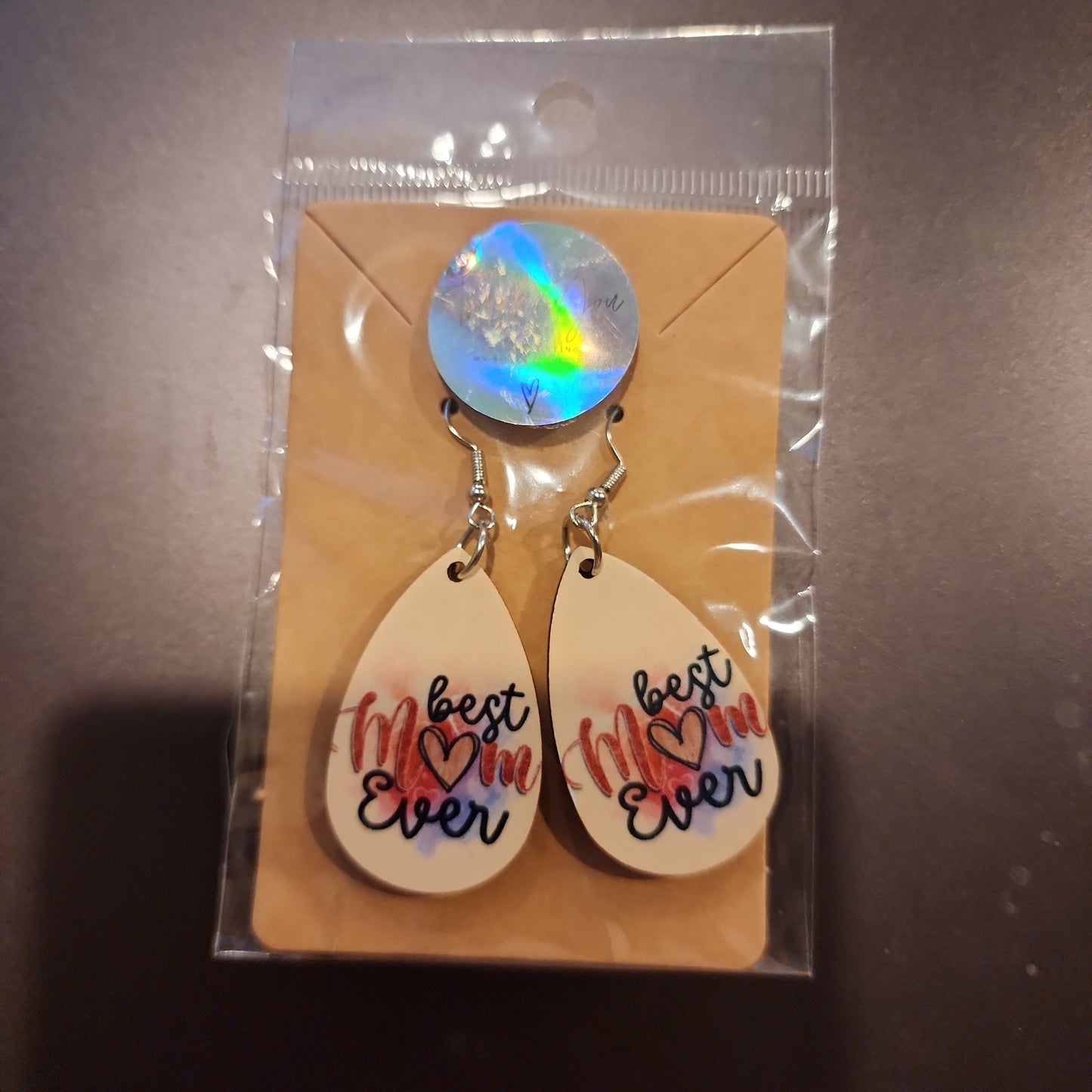 Best Mom Ever Teardrop Earrings