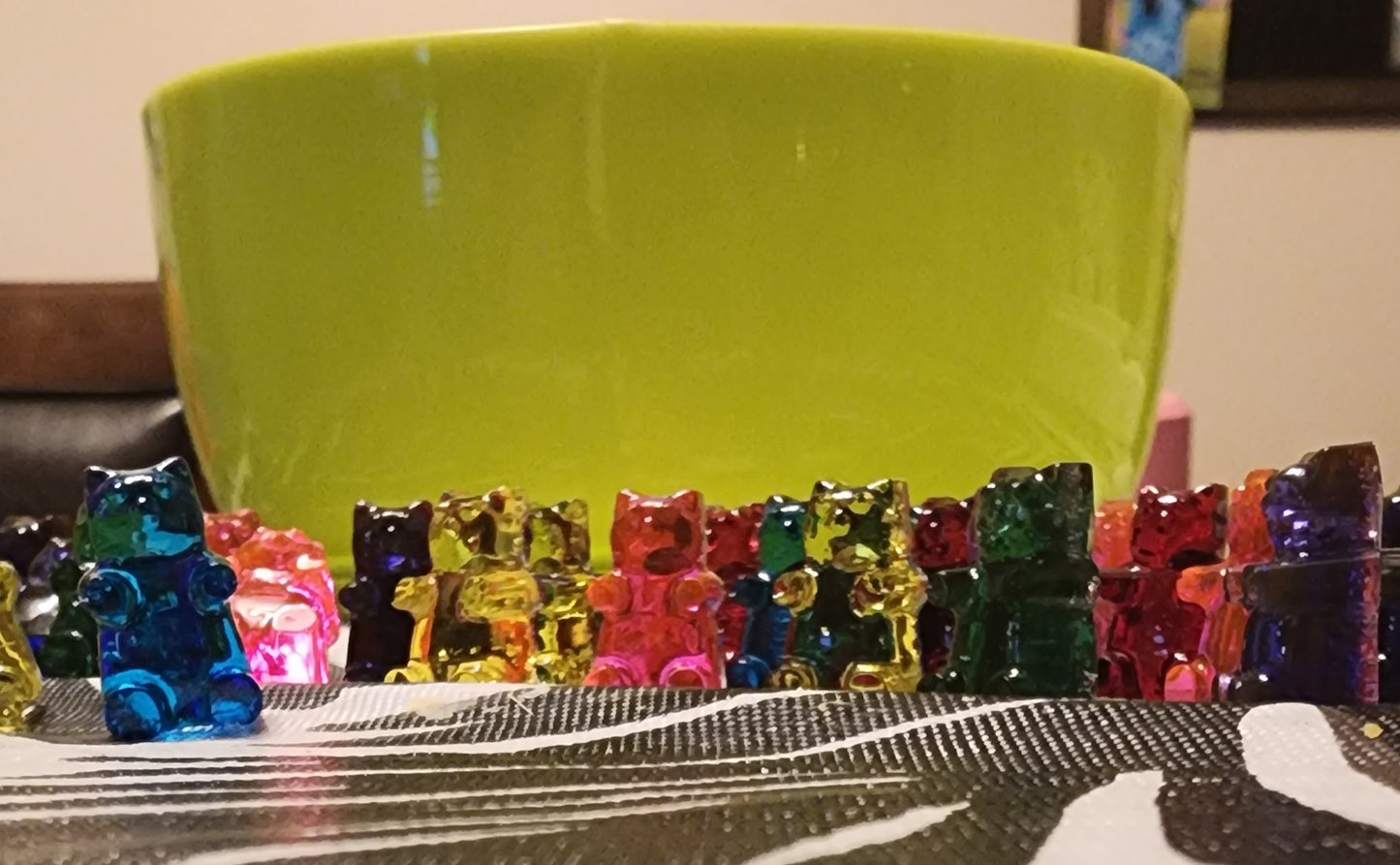 Pink gummy bears stud earrings