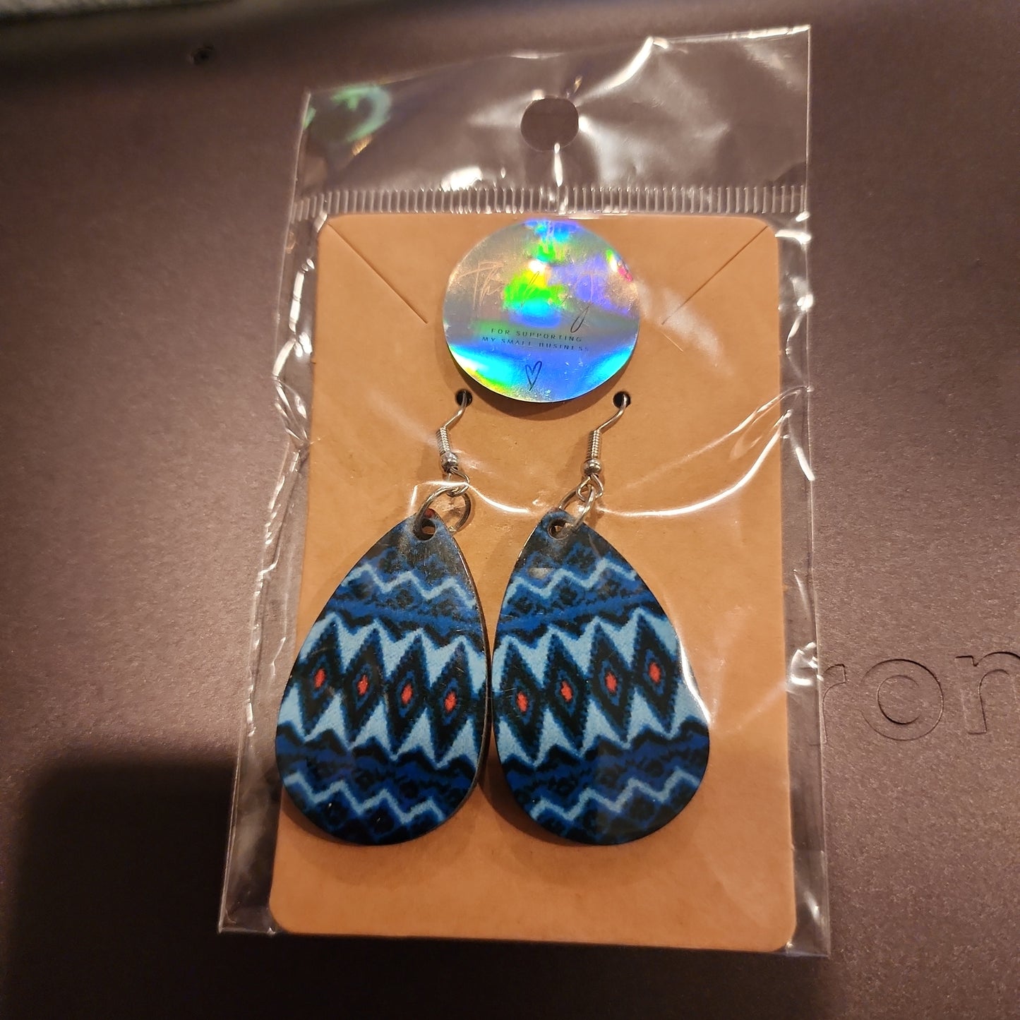 Aztec Teardrop earrings