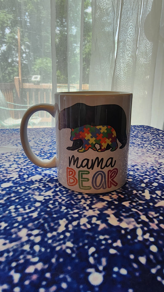 Autism mama bear mug