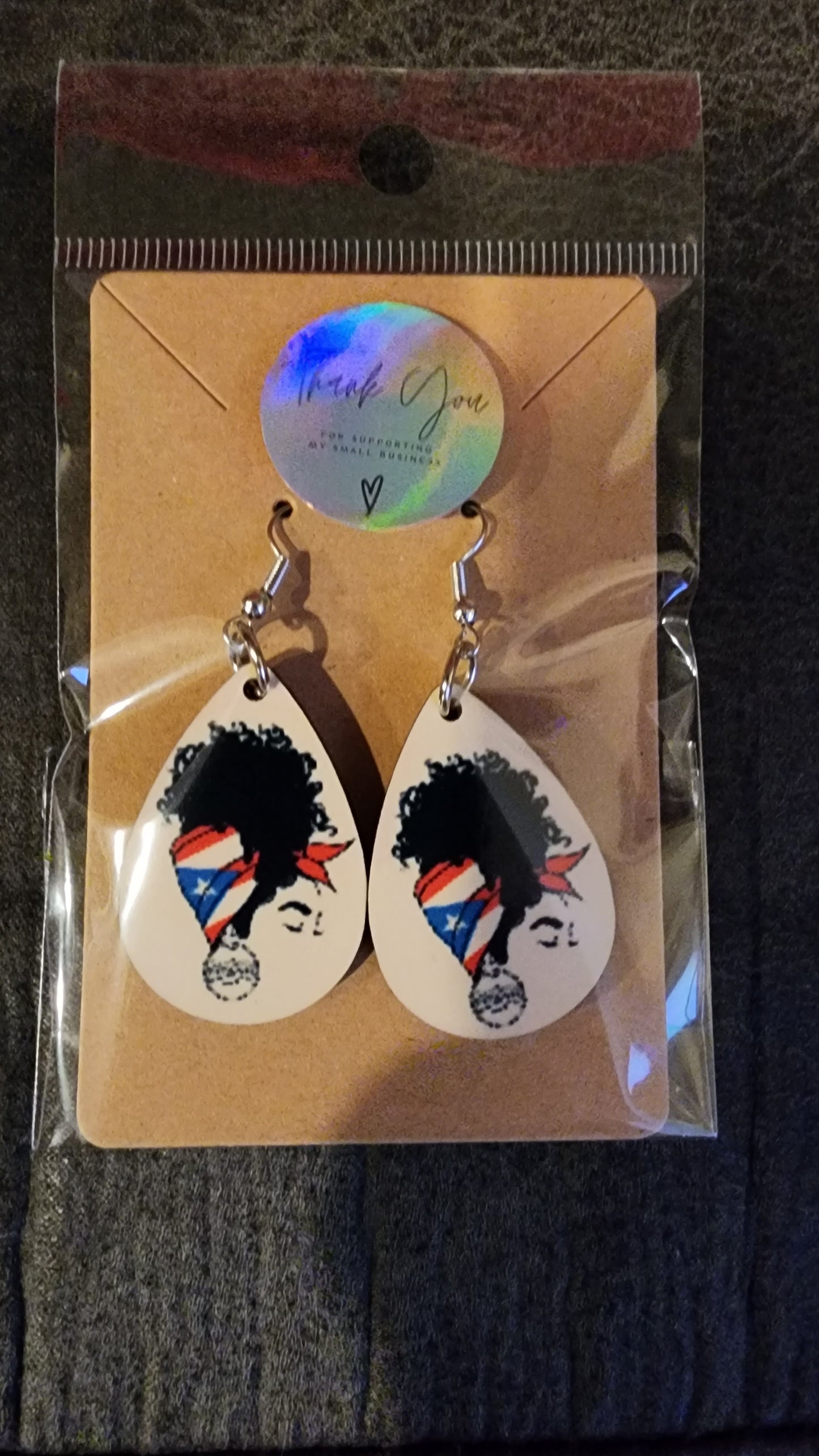 Puerto Rican teardrop earrings