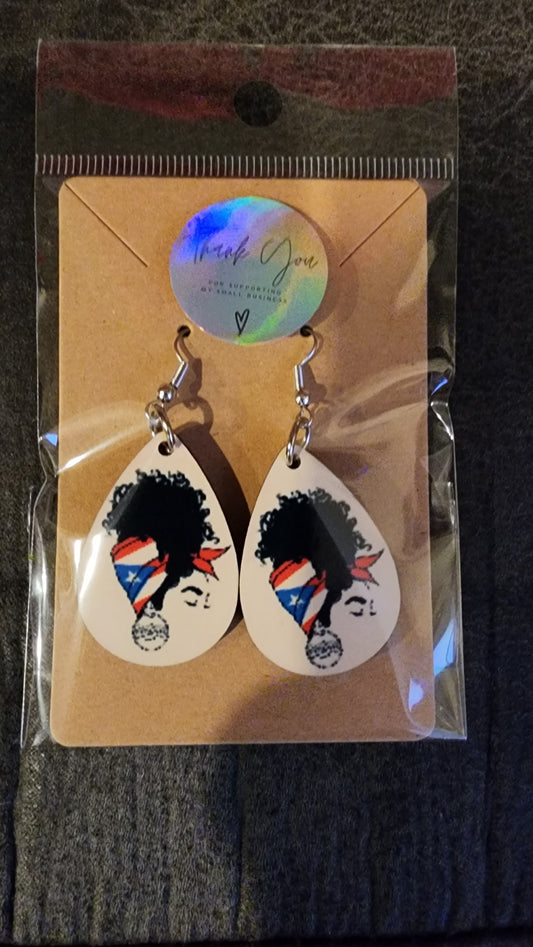 Puerto Rican teardrop earrings