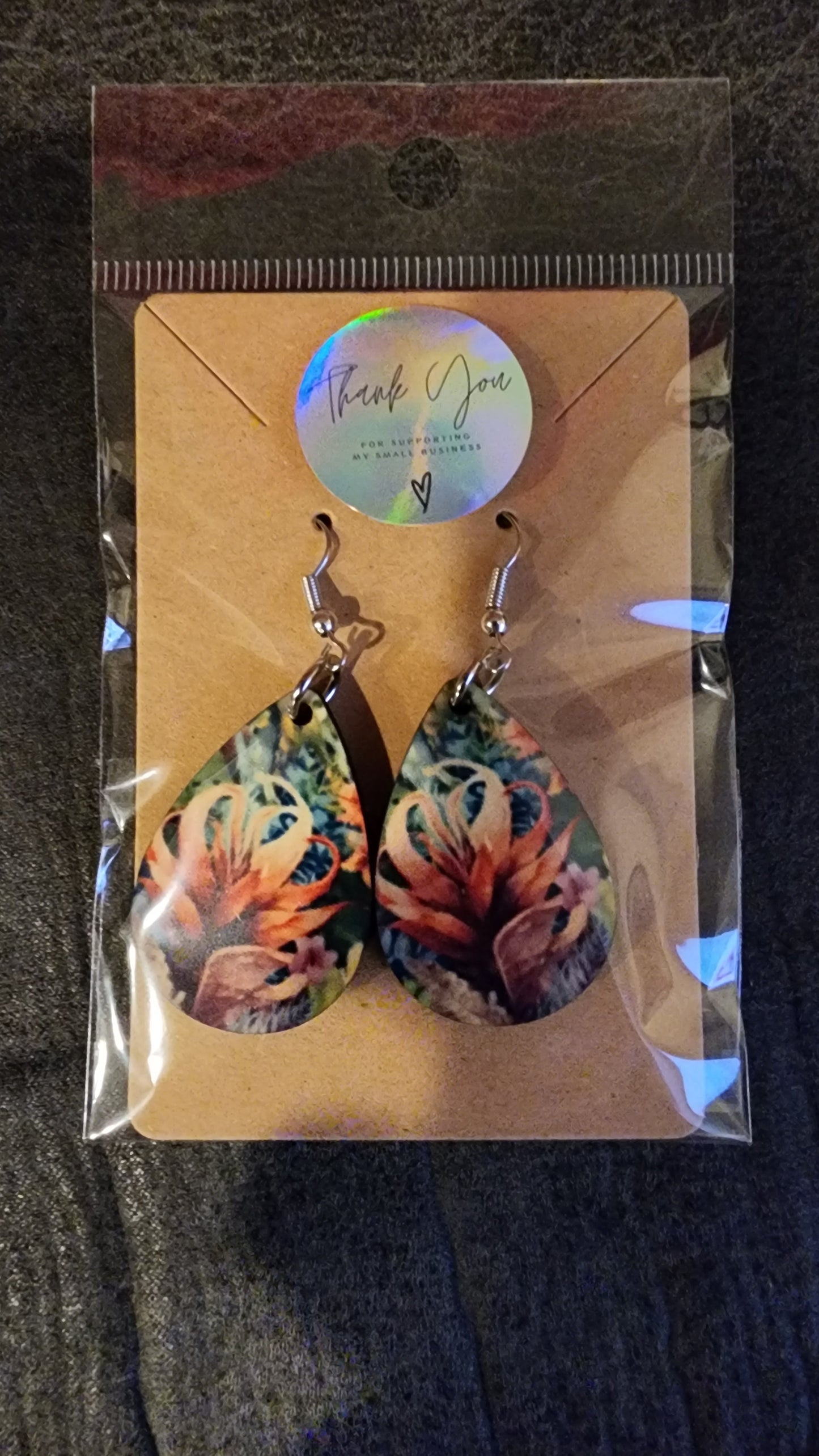 Tropical teardrop earrings
