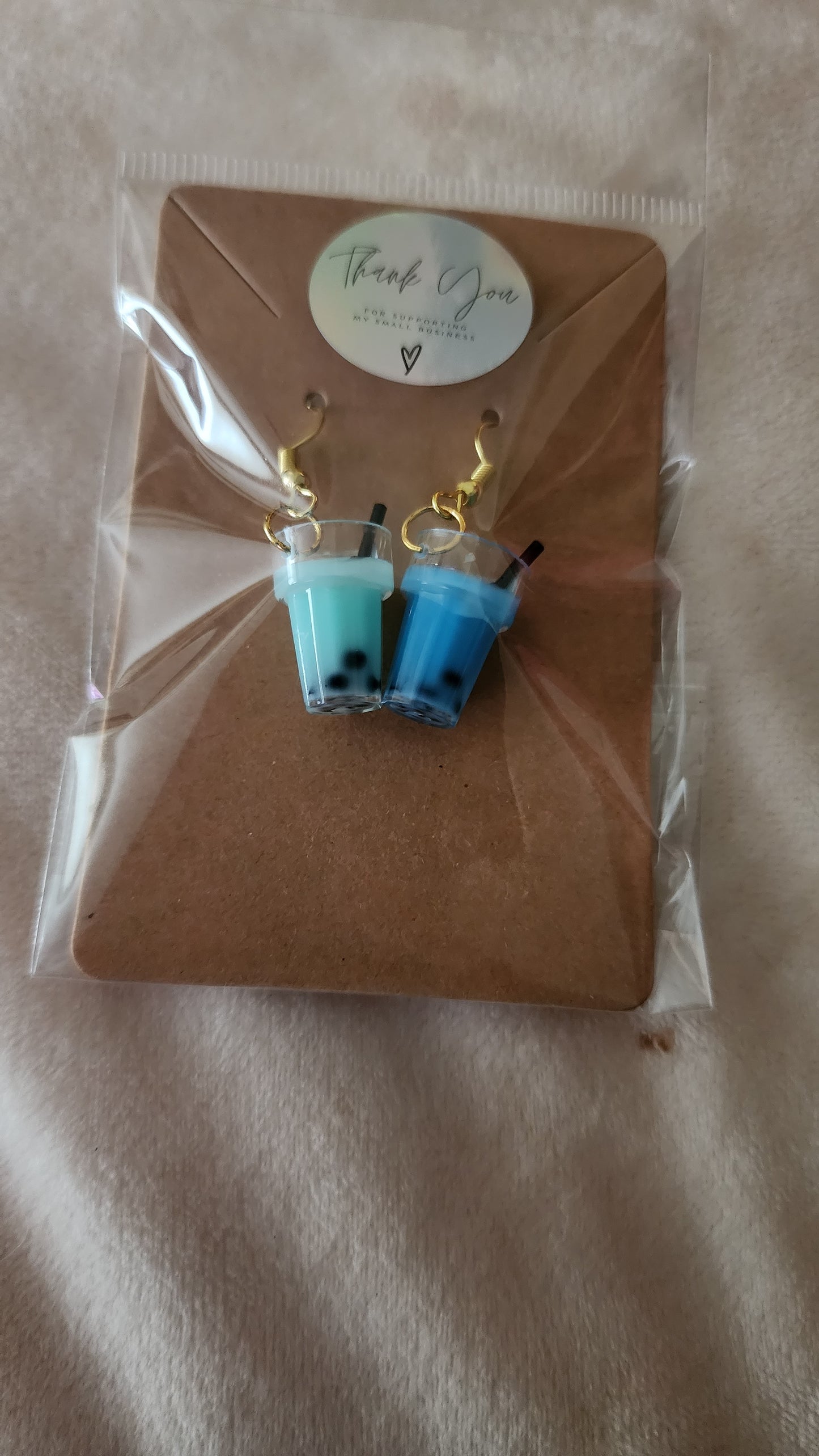 Bubble tea earrings
