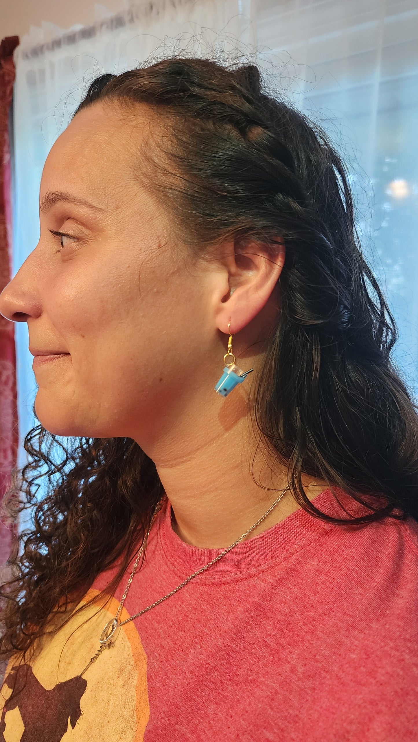 Bubble tea earrings